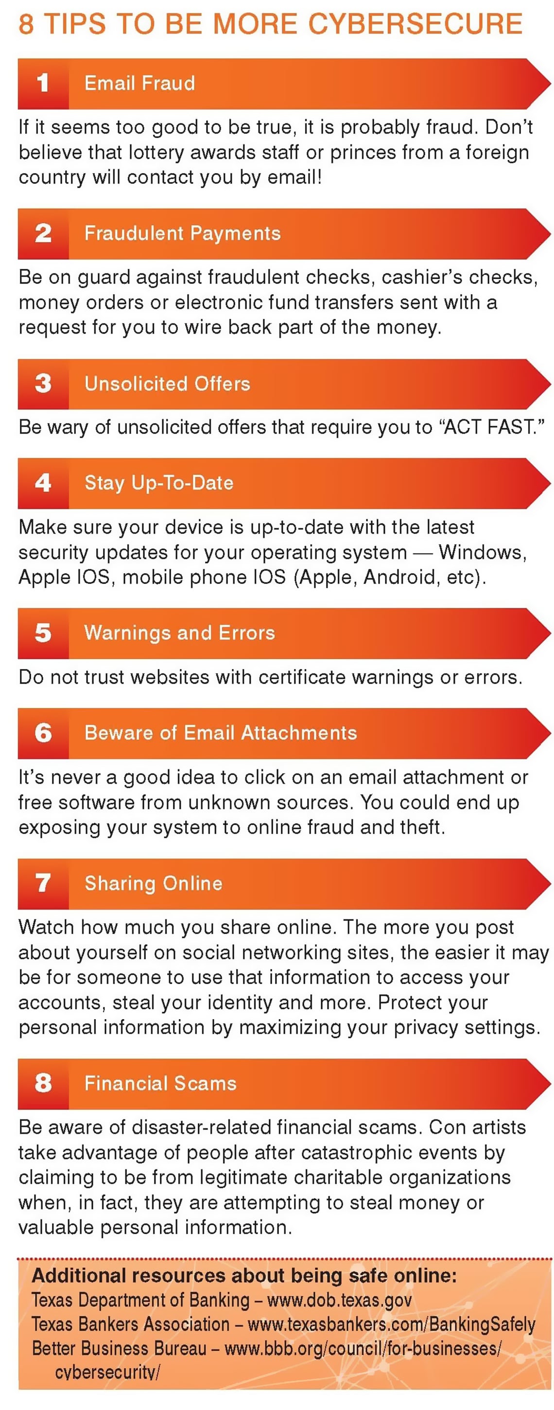 8 Tips to be more cybersecure